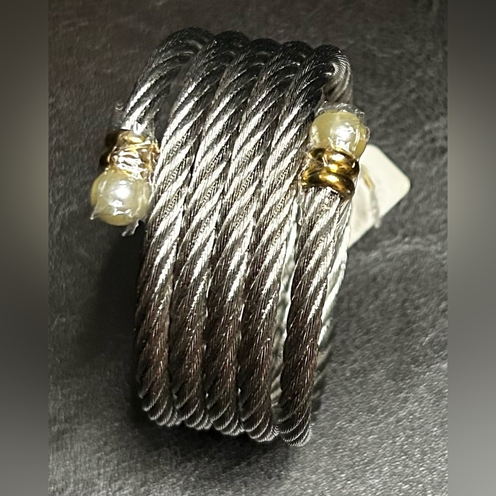 New EDFORCE Elegant Stainless Steel Cable Bracelet